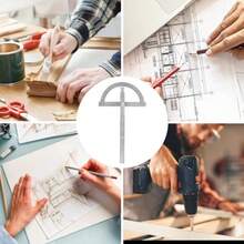 Gradmesser 0-180° Winkelmesser Edelstahl Winkelmesser mit Metall-FFeststellschraube Goniometer-Lineal Gradmesser Goniometer Winkellineal Protractor Winkelmesser mit Rundkopf für Schüler 150mm - como en la foto - Ver 7