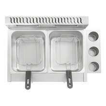 WOBENFOG Dual Tank 6L Gas Deep Fryer Commercial, Stainless Steel Two-Basket Restaurant Fry Station With Independent Temperature Control - Silver - View 8