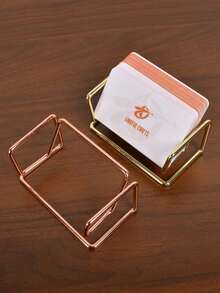 1/2pcs Modern Business Card Holder Display Stand, Desktop Business Card Organizer, Metal Card Display Rack