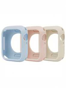 3个可爱硅胶手表壳，适用于38/40/41/42/44/45/49毫米表盘，兼容 Ultra/SE/8/7/6/5/4/3/2/1 - 彩色 - 查看 10