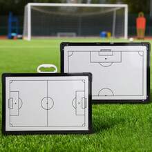 1pc Aluminum Alloy Football Tactics Board, Wall-Mounted/Handheld Match Training Coaching Sandbox Tactics Training Board