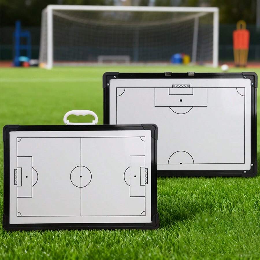1pc Aluminum Alloy Football Tactics Board, Wall-Mounted/Handheld Match Training Coaching Sandbox Tactics Training Board