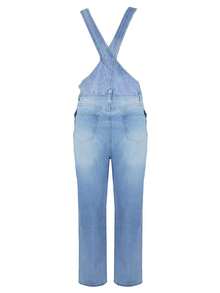 Women's Denim Jumpsuit, Denim Material, Overalls With Floral Print, Women's Clothing, Suitable For Everyday Wear, Holiday Gifts, Party Outfits, And All Seasons. - 淺藍色 - 查看 3