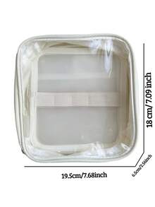 1 Pc Larage Capacity Clear Pencil Cases,Multi Layers Slots Portable Storage Perfect For Office And Diary Enthusiasts Gift Friends,Students Gift Choice Back To School Art Supplies Stationery Drawing Storage Tools,Bag - Clear - View 17