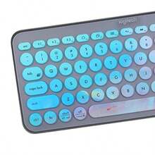 Colorida funda de teclado para teclado  K380 Pebble multidispositivo/ Pebble Keys 2 K380s/ K380 Teclado Bluetooth multidispositivo teclado inalámbrico  K380 diseño de-0002 - Con color - Ver 2
