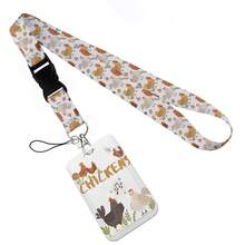 Animal Collection The Vertical Card Holder Horizontal Card Neck Strap Lanyards For Keys Keychain Badge Pass Hang Rope - Multicolor - View 61