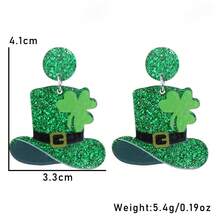 2PC European American Style Green Clover Earrings Women Fashion Bold Ear Jewelry For St. Patrick's Day Oktoberfest - 19# 5 đôi - Xem 11