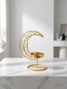 1 peça de castiçal nórdico de metal para decoração de mesa, ideal para decoração com tema Lomo - Castiçal elegante de ferro, perfeito para decoração de casamentos, casa, quarto, cozinha e sala de jantar, formato de lanterna com estrela e lua, decoração com tema Lomo - Multicolorido - Ver 15