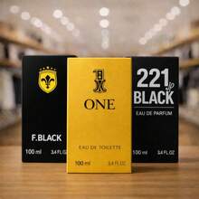 3 Perfumes 100ml OneMilio, 221 VIP Black, F.'s Designer Perfumes - High-Quality Imported Men's Perfume - 濃烈香調 - 查看 2