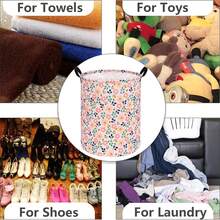 1 Giỏ đựng hoa, Giỏ đựng đồ giặt trang trí phòng, Thùng đựng quần áo, Hộp đựng đồ chơi, Hộp đựng đồ bằng vải polyester có thể gấp gọn, Hộp đựng đồ đa năng dùng cho nhà cửa, ký túc xá, nhà bếp, tủ quần áo, văn phòng, thú cưng, Hộp đựng đồ tiết kiệm không gian, bền chắc và thời trang cho tủ quần áo, ngăn kéo và kệ, Giải pháp lưu trữ gọn gàng, Ý tưởng quà tặng mùa xuân và chuẩn bị cho Lễ Tình nhân để tạo không gian sống tươi mới và ngăn nắp. - Màu Hồng  Dưa hấu - Xem 6