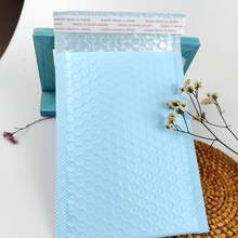 20个/包蓝色哑光泡沫气泡邮寄自粘袋，加厚快递包装袋，学校用品，返校 - 20pcs/藍色氣泡袋 - 查看 5