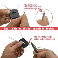 12片装重型替换刀片套装，适用于锋利的修剪器和割草机 - 耐用塑料刀刃，适用于电动、汽油和无绳修剪器，修剪器替换刀片，草坪护理必备，时尚设计，坚固耐用 - 黑色 - 查看 4