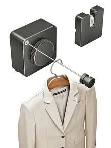 One-Piece Retractable Indoor Clothesline, No Sagging; Outdoor Clothesline, Retractable And Thickened; Wall-Mounted Stainless Steel Clothesline, Perfect For Balconies And Bathrooms. No Drilling Required, Durable, Space-Saving, And Easy To Install. Retractable Stainless Steel Wire Rope Indoor Clothes Rack, Clothesline, Home Decor. - Multicolor - View 10