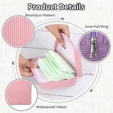 化妆包套装 - 时尚旅行洗漱包、可爱小收纳袋、萌系化妆包、带拉链口袋的旅行化妆品收纳包、可爱化妆包、大容量笔袋、化妆刷收纳袋、度假旅行洗漱包、浴室配件、结婚礼物、伴娘礼物、生日礼物、朋友礼物、情人节礼物、节日礼物、返校礼物 - 米色 - 查看 5