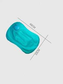 1个方形毛绒充气枕，便携式自充气颈部支撑垫，适合户外旅行和露营，充气露营枕，旅行、海滩和居家使用的紧凑型气垫床 | 质地光滑，一键充气，舒适，办公室或户外必备