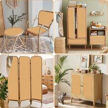 45cm Correa tejida de ratán natural, Proyecto de tejido de ratán, Tejido de ratán de plástico - Café integral - Ver 4