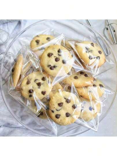 Transparent Baking Bags, Various Sizes, Clear Self-Sealing Cellophane Bags, Resealable Plastic Bags, Suitable For Cookies, Candies, Baked Goods, Party Favors, Etc.