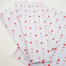 25/50张心形图案半透明薄纸，可爱心形装饰薄纸，节日礼品包装纸，生日派对装饰纸，情人节礼品包装纸，手工DIY材料纸，礼盒装饰薄纸，家居装饰包装用品 - 彩色 - 查看 4