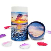 40 Lbs Small Scattering Tube Urn For Human Ashes, Decorative Spreading Cremation Urn For Adult Male Female Pet Dog Cat Ashes, Including Artificial Flowers - Multicolor - View 8