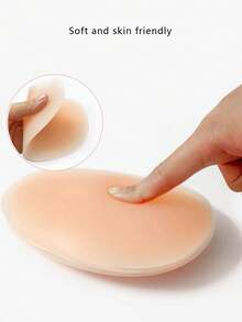 2pcs 1CM Thick Lightweight Adjustable Hidden Silicone Buttock Pads With Adhesive, Invisible Butt Lifter Pads For Natural Lifted Buttocks - Apricot - View 2