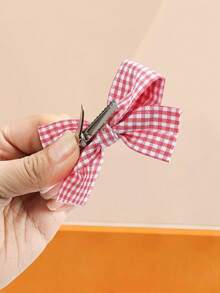 Bộ 8/16 kẹp tóc nơ kẻ caro nhỏ, nhiều màu sắc tươi tắn, kẹp tóc lệch bên dễ thương dành cho nữ - Phù hợp cho bé gái, ngọt ngào và đáng yêu, phong cách preppy, phù hợp để đeo hàng ngày, đi chơi, hẹn hò, đi học - Quà tặng năm mới 2026, quà tặng ngày Valentine. - Nhiều màu - Xem 9