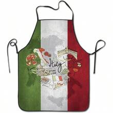 Granbey Funny Apron for Men Women Baking Gardening Sewing BBQ Waterproof Cute Gifts - Bandera italiana - Ver 1
