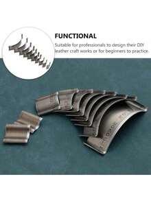 EstiloSEWACC Juego De 10 Punzones Redondos De Cuero Herramienta Para Manualidades De Cuero Kit De PerforacióN Para CinturóN Kit Para PrincipiantesVersióN Mejorada - 1 - Ver 7