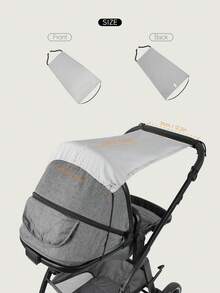 1pc Baby Stroller Canopy, UPF50+ UV Protection, Adjustable Canopy Cloth, Reversible, Suitable For Lightweight Stroller & Jogging Stroller - Multicolor - View 9