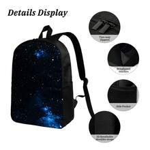 Anime Character Zim Backpack, A Stylish, Large-Capacity Daily Bookbag - 黑色 - 查看 5