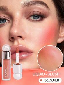 NOVO Liquid Blush With Matte Finish, Smooth And Soft Texture For Natural Makeup Look, Contouring, Highlighting, Can Be Used With Eyeshadow And Blush To Create Various Makeup Looks - BO5 TENDER - View 1
