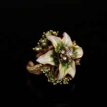 1 Piece Vintage Bronze Ring Retro Palace Style High-End Feel Women's Designer Temperament Ring - XY24-0435R - 查看 4