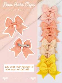 20/40pcs Colorful Bow Hair Clips, Cute Girls Hair Accessories, Back To School Hair Clips, Birthday Gift - Multicolor - View 5