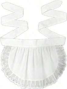 1PC Cute Princess Style Apron, Kitchen And Home Cleaning Protective Apron, Cooking Apron, Daily Half Body Apron Suitable For Kitchen And Bedroom, New Year's Gift, Valentine's Day Gift - 彩色 - 查看 3