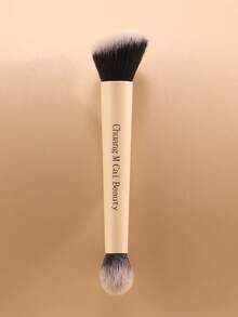 Chuang M Cai Beauty 1pc High Quality Dual-Ended Makeup Brush, Multi-Functional Makeup Brush Suitable For Foundation, Concealer, Highlighter, Blush, Etc. Holiday Makeup Brush.