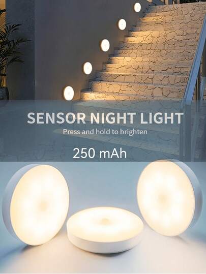 1pc Smart Motion Sensor Light, USB Rechargeable Night Light, Cool White, Stair Light, Creative Gift, LED Bedside Lamp, Bedroom Home Lighting, Student Dorm Bookshelf Light, Wardrobe Light, Bedside Lighting, Staircase Lighting, Modern Lighting, Minimalist Lamp, Light, Portable Lighting, Smart Night Light, Motion Activated Light, Small Space Illumination, Home Decor Enthusiast