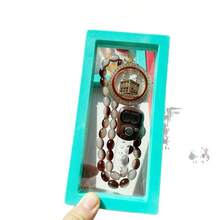 Random Style Jewelry Set, Moon House Faux Pearl Bracelet, Metal Keychain, Counter Gift Box - Multicolor - View 7