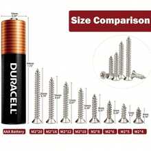 1070件套木螺丝组合套装，含螺丝头，平头螺丝，规格M2 x 4/5/6/8/10/12/16/20，碳钢镀镍 - 白色 - 查看 7