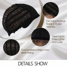 Unisex-Adult Elegant Short Blonde Pixie Cut Wig With Bangs, Brown Ombre Synthetic Wavy Curly Hair, High Temperature Fiber, Rose Net Cap, Loose Wave Style - Mocha Brown - View 9