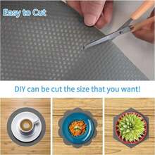 Bloss Plastic Shelf And Drawer Liner Waterproof Non Adhesive Cupboard Liner For Kitchen, Bathroom, Cabinets, Storage, Desks, Shelf Mats-Clear 177"*59" - MàuC - Xem 6