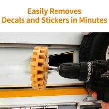 Rafford-removedor de adhesivo para rueda de coche, rueda de goma, adaptador de taladro eléctrico suave, reparación de pintura, herramientas de eliminación de calcomanías de vinilo de goma QK1T - 1 pieza de 90 mm - Ver 4