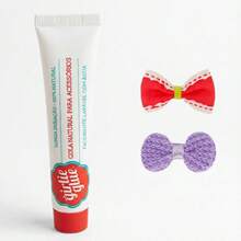 Cola 100% Natural Para Lacinho Bebê Menina Careca + Lacinho Brinde | Remoção Simples c/ Água | Girlie Glue - Branco - Visão 1