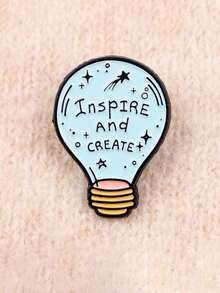 1PC Cute Cartoon Light Bulb Shaped Enamel Pin Brooch Lapel Pins Badge On Backpack Clothing Accessories Inspirational Jewelry Gifts - Nhiều màu - Xem 4
