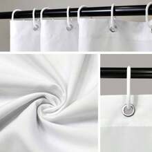 Abstract Woman Line Art Shower Curtain, Minimalist Waterproof Polyester Bathroom Decor With Hooks - trắng - Xem 6