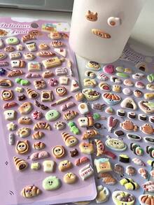 Stiker Busa Jepang - Seri Makanan Lezat untuk Dekorasi Ponsel, Buku Catatan, dan Botol Minum - MultiWarna - View 5