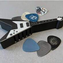 10-Slot Holder -   Style, Popular, , Accessories, Perfect Solution For Misplaced Or Lost Picks,  Pick Storage Box, Perfect Gift For Guitarists, Gift For Electric , Acoustic , Classical ,  Model, Christmas, New Year, Birthday Holiday Gift, Excellent Gift For  Enthusiasts. Gift Giving. One Piece In Total, A Gift For Men, Christmas Gift, Christmas Stocking Stuffer - màu đen - Xem 3
