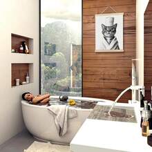 Lindo póster de arte mural de nutria de mar bañándose, arte mural en lienzo de nutria floral estética japonesa vintage para decoración de baño, inodoro y aseo en casa, cuadros decorativos para sala, póster, con marco, pósteres, cuadros para la pared, marcos para cuadros, cuadro, virgen de guadalupe, salas - transparente - Ver 6