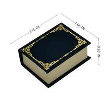 Velvet Book Shaped Ring Box - Vintage Engagement Ring Box With Hinged Lid For Proposal Engagement Wedding, Proposal Ring Case-PRB012-Blue,Blue-Book - 藍皮書 - 查看 3