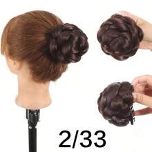 Elegant Women's Hair Accessory, Donut Bun Synthetic Hair Scrunchie, Elastic Clip-In Hair Extension, Heat Resistant Synthetic Fiber, Versatile Design, Suitable For All Hair Types, Secure Wear, Suitable For Daily And Occasions, Hair Styling Set, Hair Styling Tool Set ,Hair Styling Kit ,Hair Tool Kit Beauty Home Hair Accessories - Multicolor - View 13
