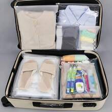 sealsuer 20pcs Frosted Transparent Zipper Bags, PE Self-Sealing Bags For Clothing Storage And Packaging, With Pull Cord Zipper Seal, Clear PVC Garment Organizer Bags, Waterproof Zipper Lingerie Storage Bags, Suitable For Back To School Season Drawer Wardrobe Organization, Closet Storage, Quilted Bags, Under Bed Storage Boxes, Divider Bags Garment Bag Waterproof Bag Clothes Organizer Clothes Storage Clothes Bag Packing Cubes Travel Essentials Travel Organizer - Clear - View 5