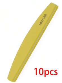 Bộ 10 dũa móng tay và khối đánh bóng bằng mút xốp, hai mặt, độ nhám 100/180, dụng cụ làm móng chuyên nghiệp để tạo hình và đánh bóng móng. - Nhiều màu - Xem 12